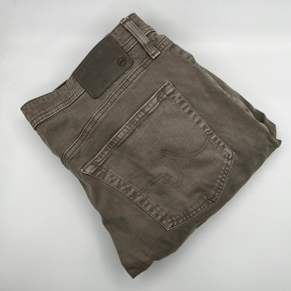 Adriano Goldschmied Jeans Mens 43x34 Everett Slim Straight Brown Italian Casual